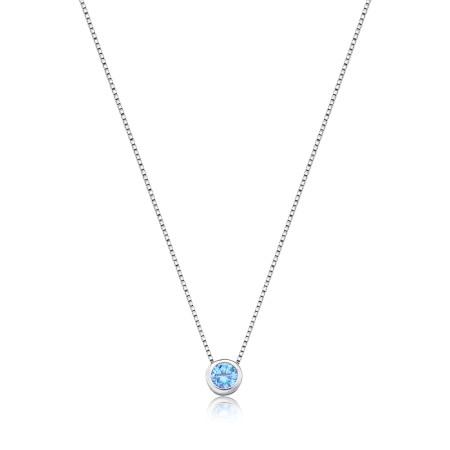 Gargantilha Prata c/ Ródio Veneziana c/ Ponto Luz Zircônia Acqua Embutida