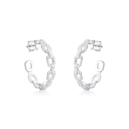 Argola Prata Cartier c/ Pontos Luz c/ Tarraxa