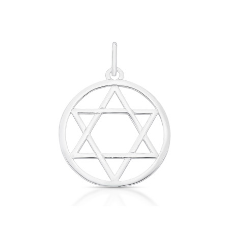 Pingente Prata Estrela de Davi 22mm