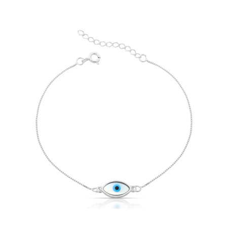 Pulseira Prata Veneziana c/ Olho Navete