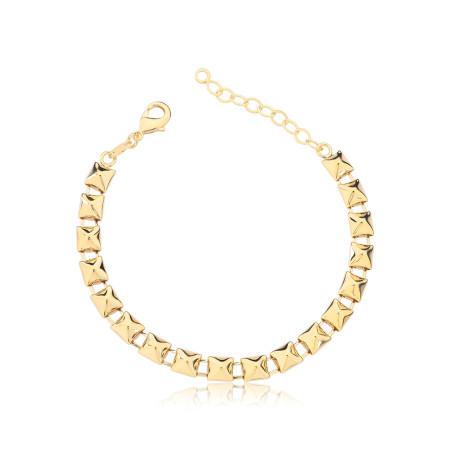 Pulseira Spikes Folheada a Ouro 18k