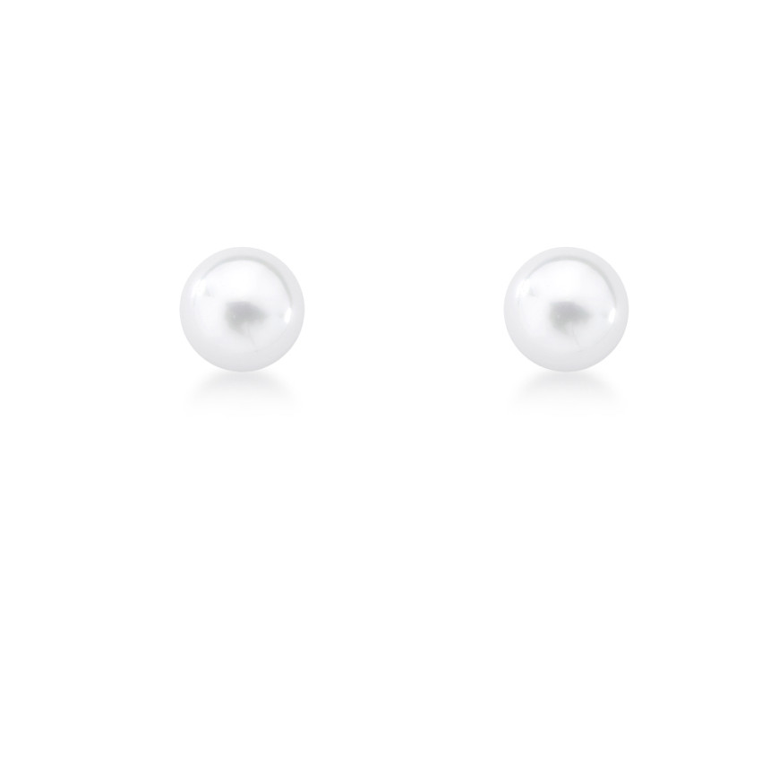 Brinco Pérola Shell 10mm Folheado a Ouro 18k