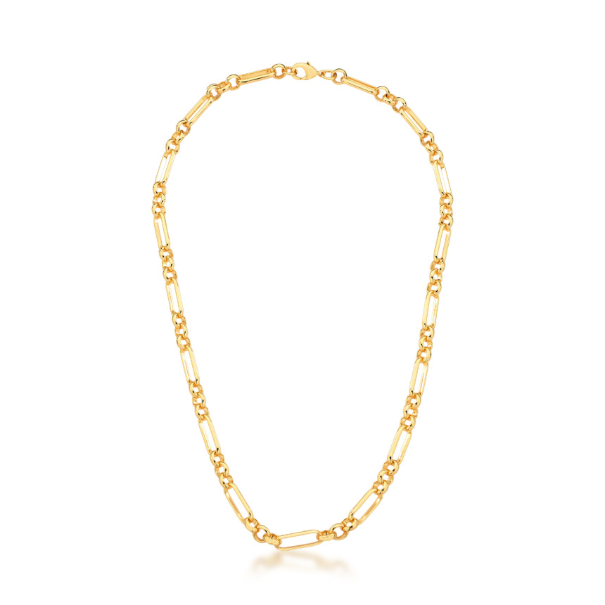 Corrente Cartier c/ Portuguesa Folheada a Ouro 18k