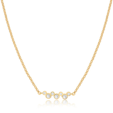 Gargantilha Portuguesa Colmeia Ponto Luz Folheada a Ouro 18k