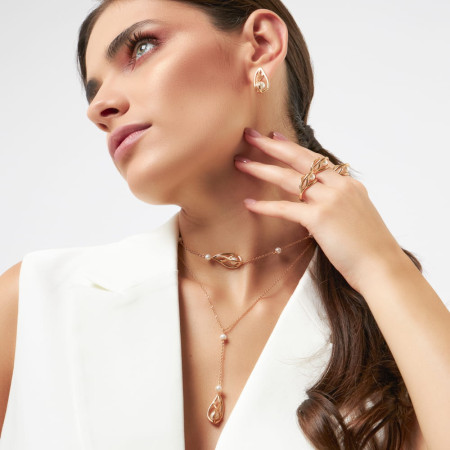 Choker Cartierzinha Gota Lisa c/ Pérolas Folheada a Ouro 18k