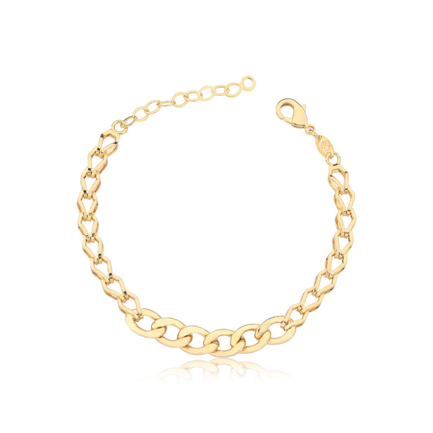 Pulseira Grumet Dupla e Simples Folheado a Ouro 18k