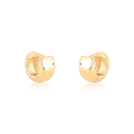 Argola Click Lisa 9mm Folheada a Ouro 18k