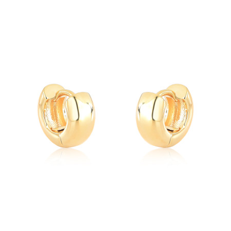 Argola Click Lisa 12mm Folheada a Ouro 18k