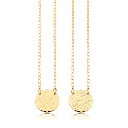 Escapulário Medalha Pai Nosso 60cm Folheado a Ouro 18k