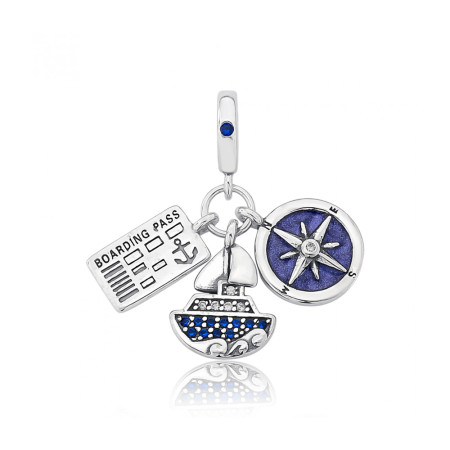 Berloque Prata c/ Ródio You Argola Cruzeiro