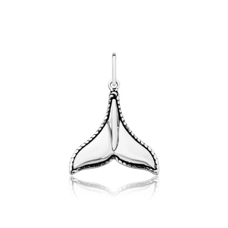 Pingente Prata Cauda de Sereia c/ Resina Envelhecida