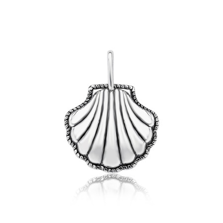 Pingente Prata Concha c/ Resina Envelhecida