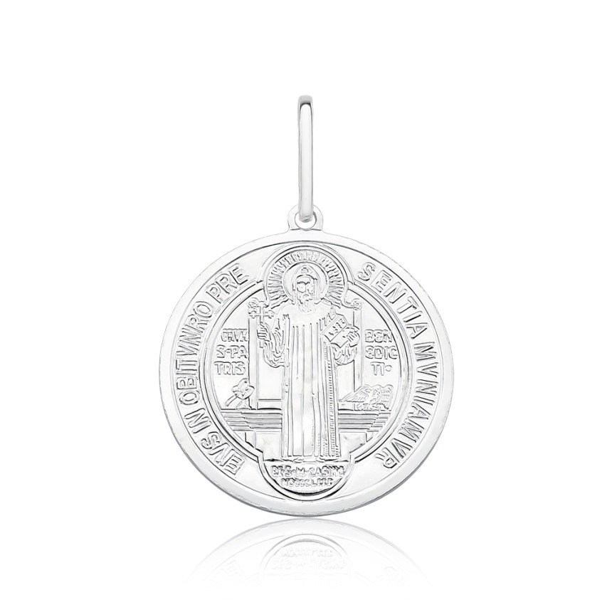 Pingente Prata Medalha São Bento
