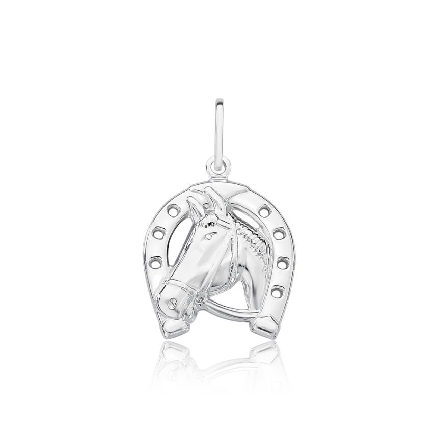 Pingente Prata Cavalo c/ Ferradura
