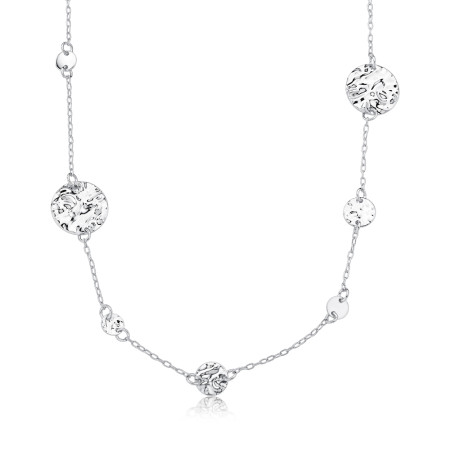 Choker Prata Cartierzinha c/ Medalhas Orgânicas Melt Redondas