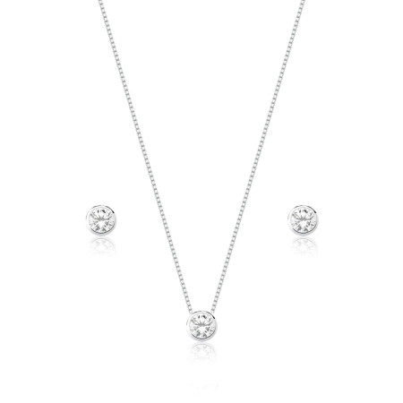 Conjunto Prata Ponto Luz Embutido 6mm