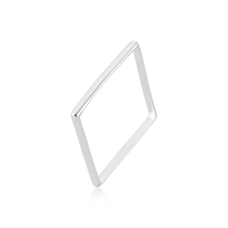 Anel Prata Skinny Quadrado Liso