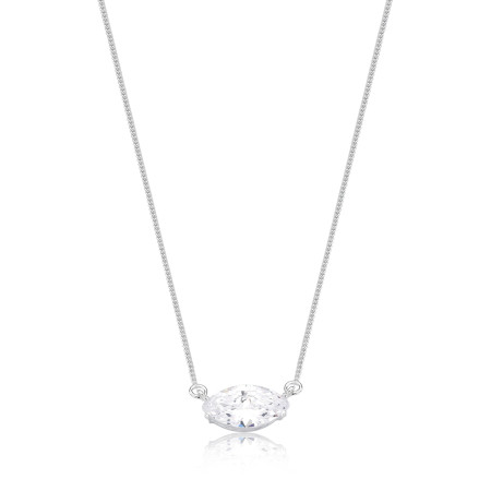 Gargantilha Grumezinha Zirconia Navete 7mm