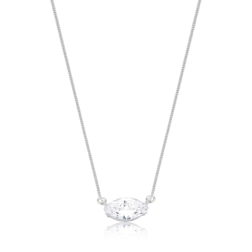 Gargantilha Grumezinha Zirconia Navete 7mm