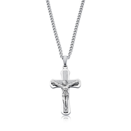 Corrente Aço Rosso Grumet Crucifixo 3,8x2,3cm c/ Cristo