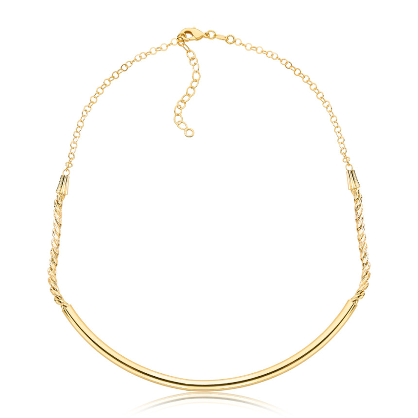 Aro Tubo c/ Cordão Folheada a Ouro 18k