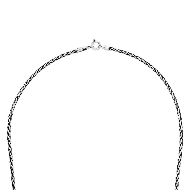 Corrente Prata Bali Palmerinha 45cm (2mm)