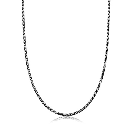 Corrente Prata Bali Palmerinha 45cm (2mm)