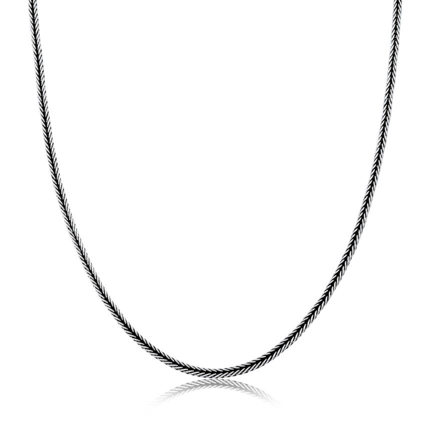 Corrente Prata Bali Palmerinha 40cm (1,5mm)
