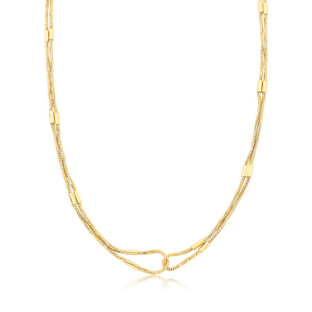 Gargantilha Venezianas Entrelaçadas Folheada a Ouro 18K