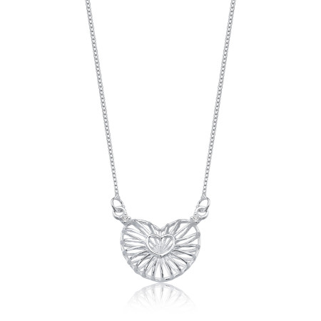 Gargantilha Prata Veneziana Coração Vazado Liso