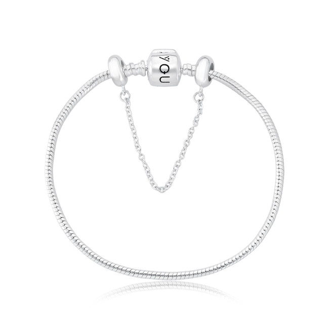 Pulseira Prata You Snake Trava Lumaê c/ Pega Ladrão 16cm