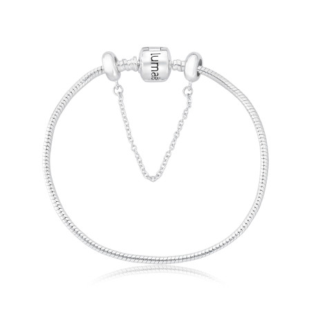 Pulseira Prata You Snake Trava Lumaê c/ Pega Ladrão 16cm