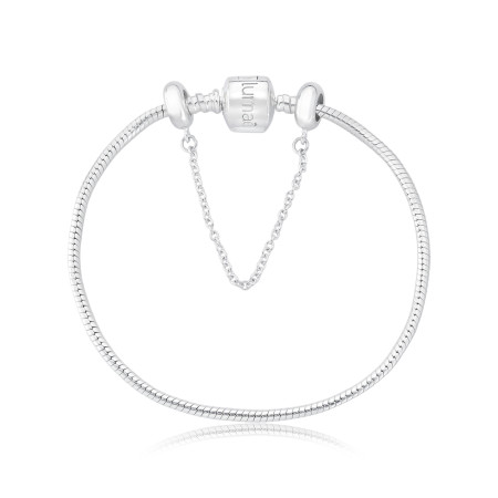 Pulseira Prata You Snake Trava Lumaê c/ Pega Ladrão 20cm