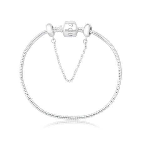 Pulseira Prata You Snake Trava Lumaê c/ Pega Ladrão 20cm