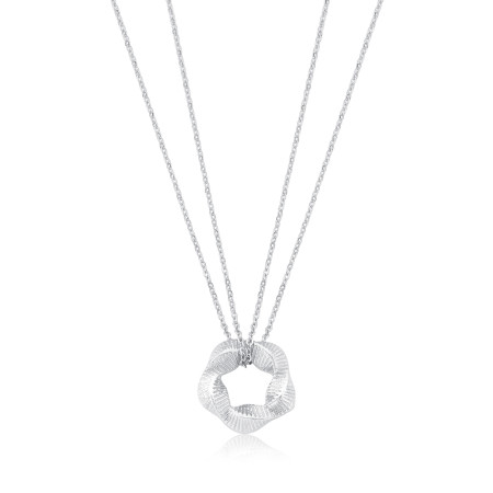 Gargantilha Prata Leve "Guirlanda" Torcida Vazada