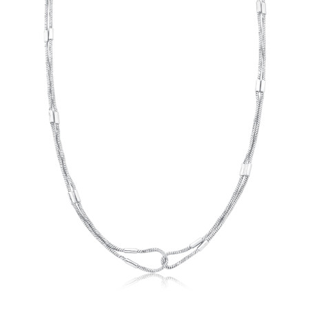 Gargantilha Prata Leve Venezianas Entrelaçadas