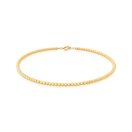 Aro Esferas Lisas Folheado a Ouro 18k