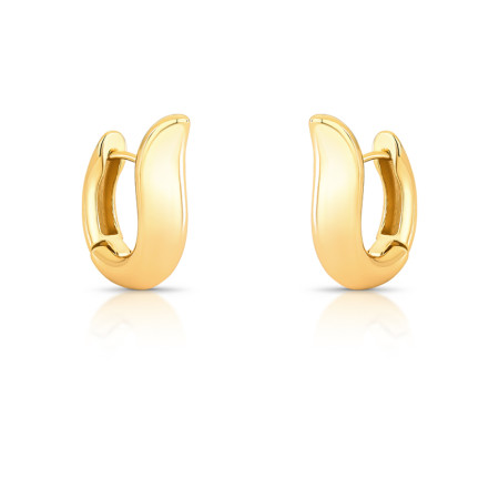 Argola Click Anzol Folheada a Ouro 18K