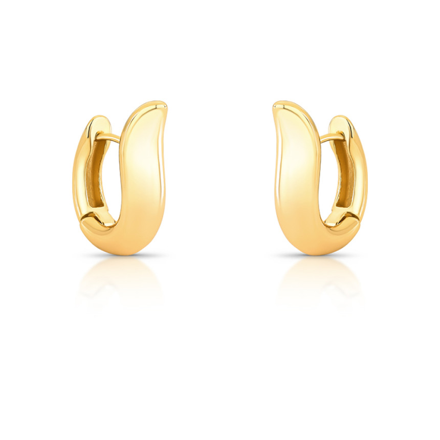 Argola Click Anzol Folheada a Ouro 18K