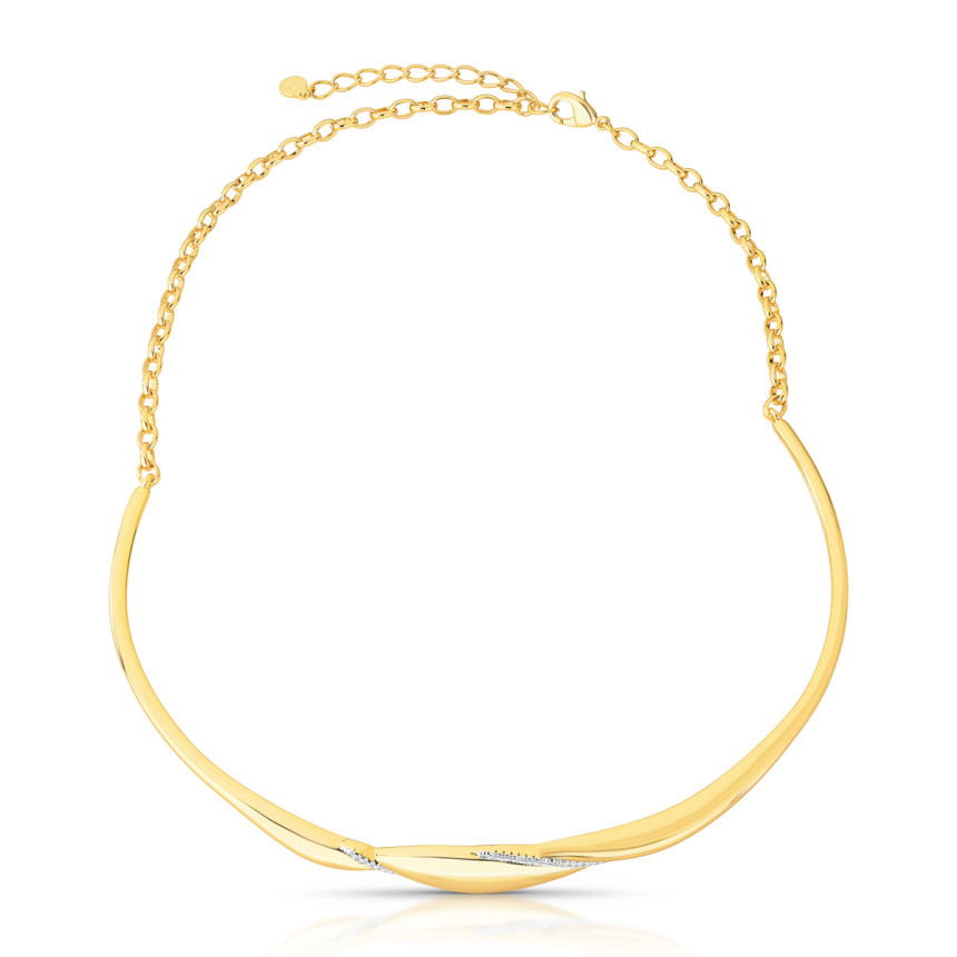 Aro Abaulado c/ Detalhes Cravejados Folheado a Ouro 18k