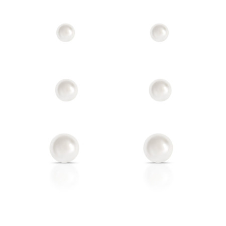 Kit Brincos Fixos Pérolas Folheados a Ouro 18k