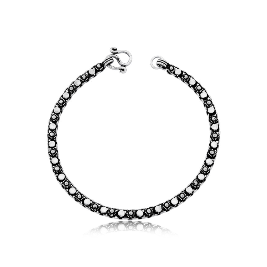 Pulseira Prata Pecum Uma Fileira e 18cm (3,5mm)
