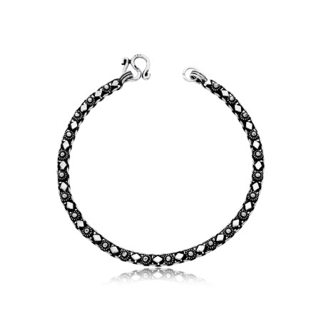 Pulseira Prata Pecum Uma Fileira e 18cm (3,5mm)
