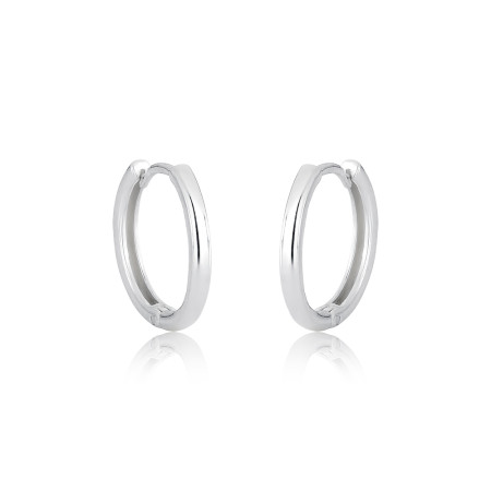 Argola Prata Click Lisa Fio Redondo 15mm