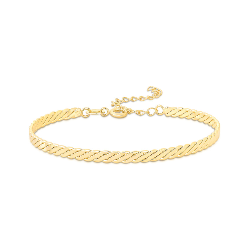 Bracelete Grumet Fita Slim Folheado a Ouro 18k