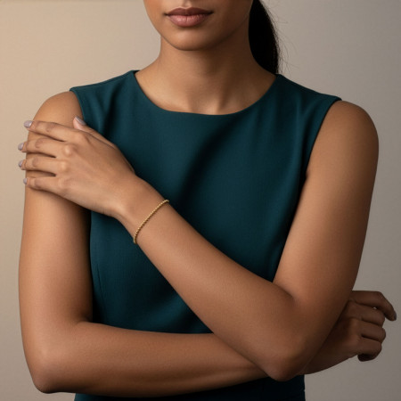 Pulseira Chaveirinho Folheada a Ouro 18k