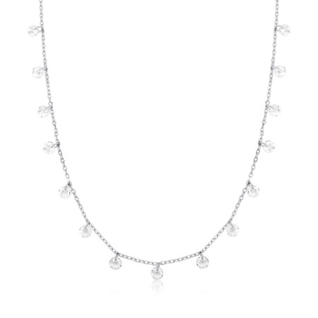 Choker Prata c/ Ródio Pontos Luz