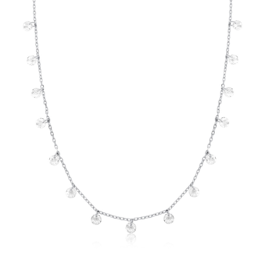 Choker Prata c/ Ródio Pontos Luz