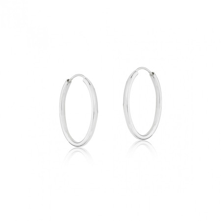 Argola Prata Fio Redondo 17mm