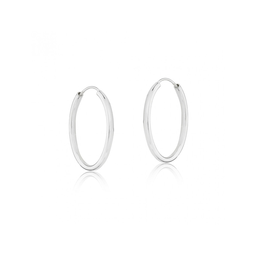 Argola Prata Fio Redondo 17mm